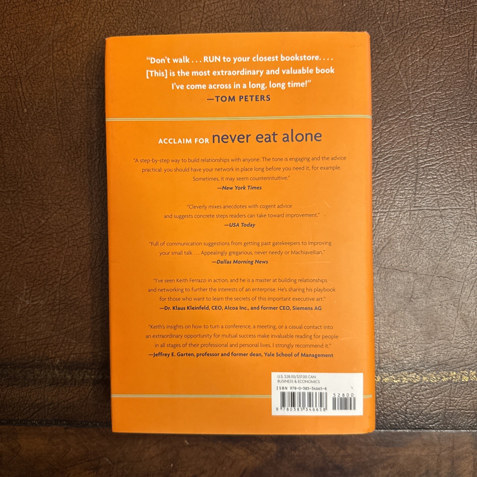 Never Eat Alone, Expanded and Updated by Tahl Raz and Keith Ferrazzi Hardcover