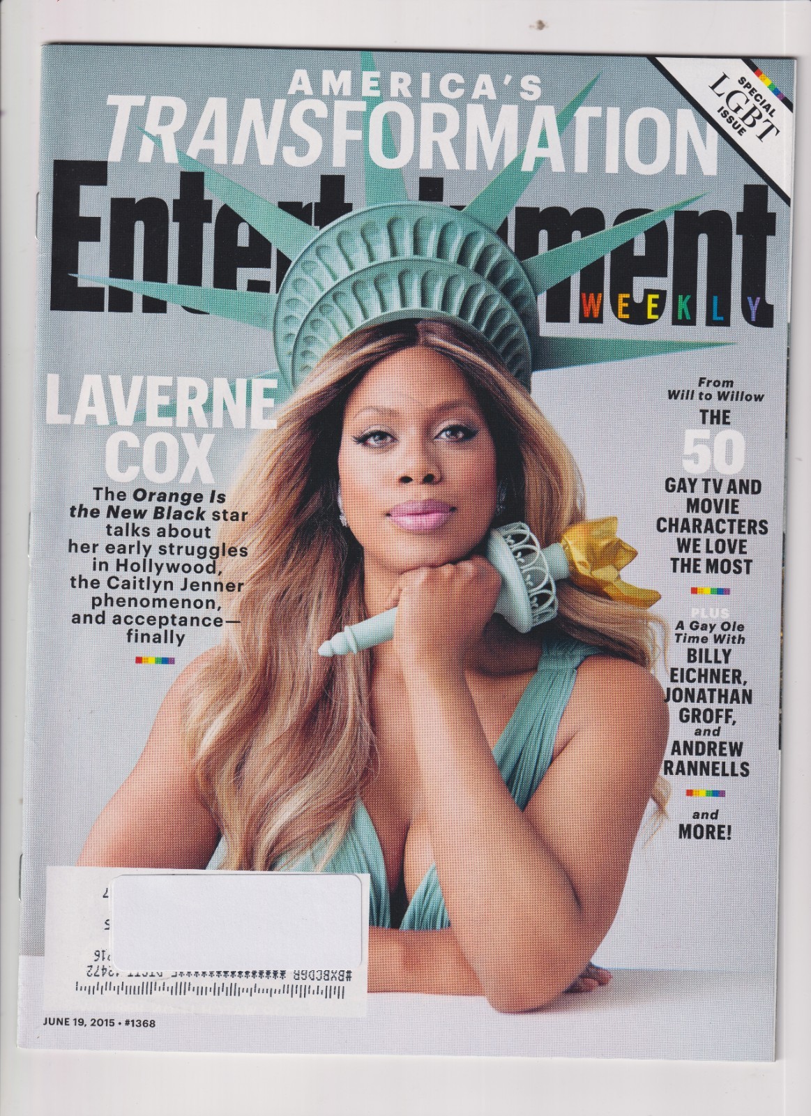 Entertainment Weekly June 19, 2015 Laverne Cox, Special LGBT Issue, America’s Tr