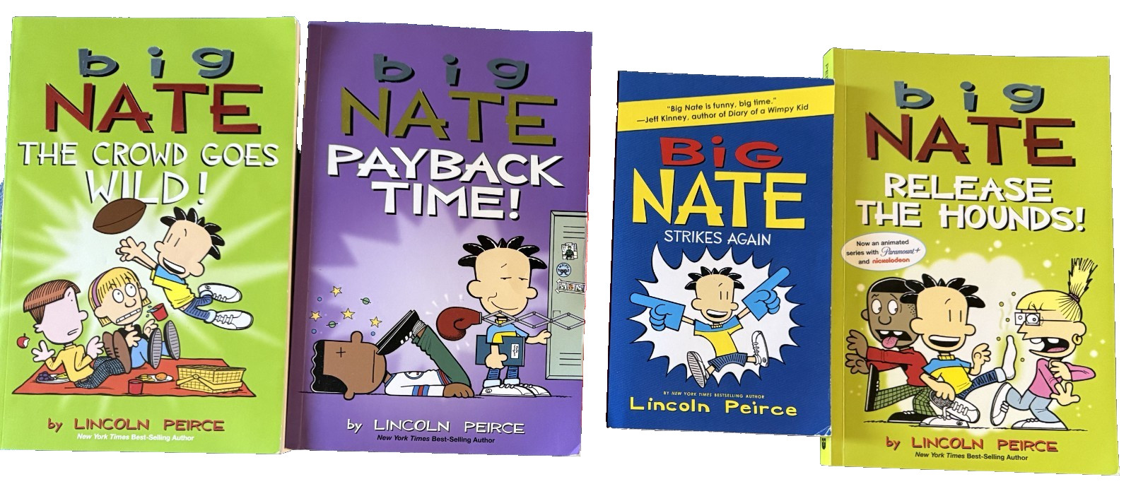 Big Nate ~ Lot of 4 Children’s Books by Lincoln Peirce ~ VERY GOOD