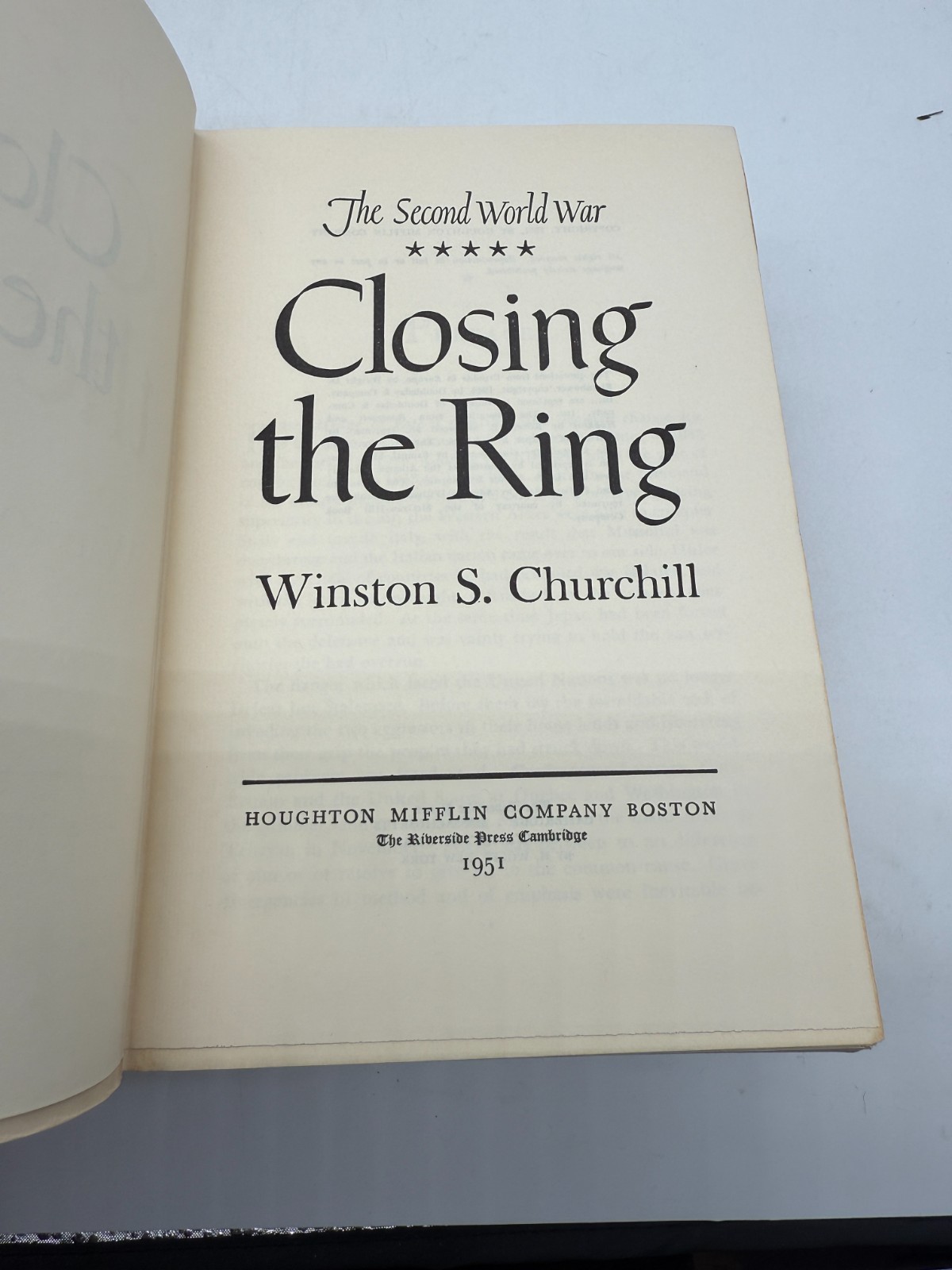 The Second World War (6 VOL SET) by Winston S. Churchill HBDJ BOMC