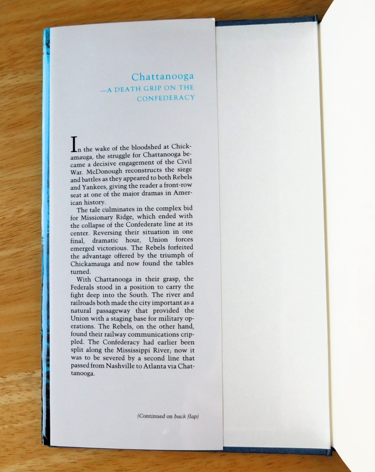 Chattanooga A Death Grip On The Confederacy By James McDonough 1st Ed 1984 HBDJ