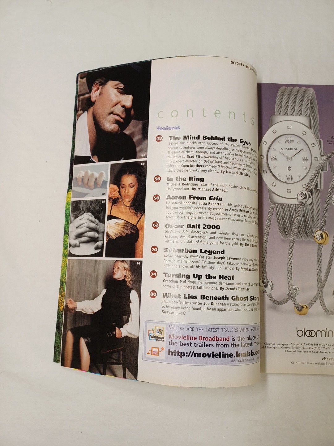 Movieline Magazine October 2000 George Clooney Movies Stars Fashion Oscar 2000
