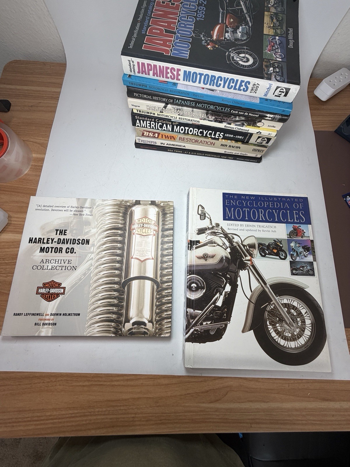 Illustrated Motorcycle Book Lot – Restoration, Triumph, Harley Davidson, BSA