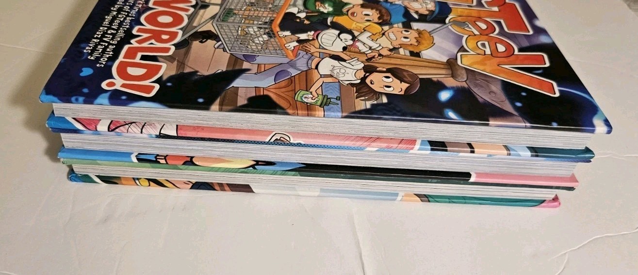 Lot 3 FGTEEV Books Graphic Novels – Saves the World Game Rescue 1st Ed Hardcover