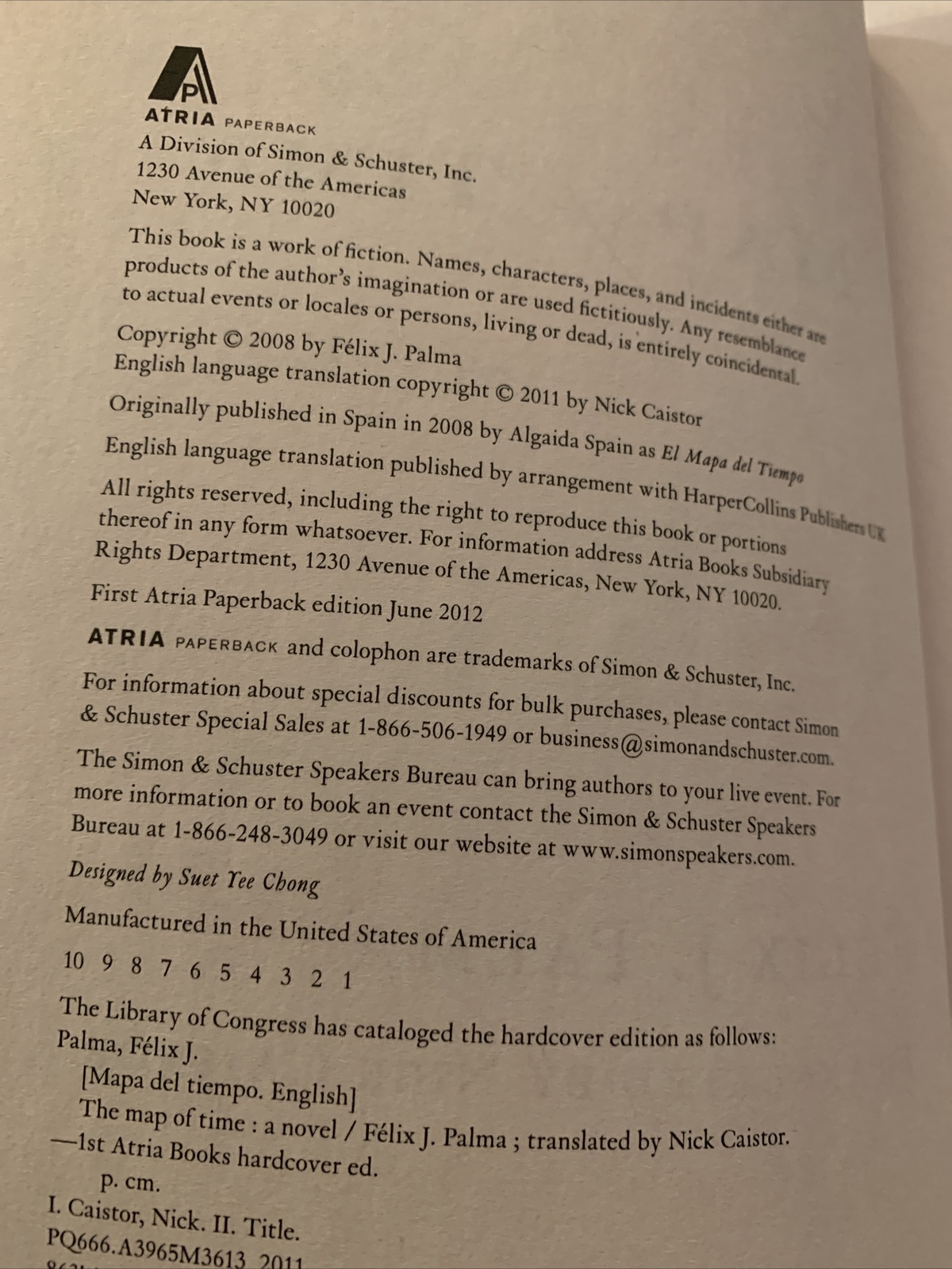The Map of Time: A Novel (The Map of Time Trilogy) – First Atria Edition