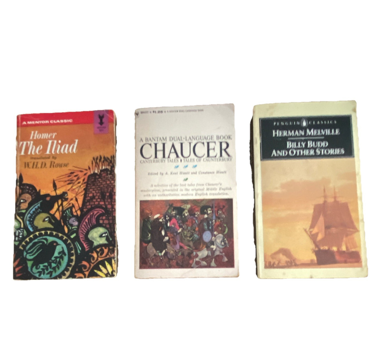 Lot 3 The Iliad, Chaucer Canterbury Tales, Melville Billy Budd