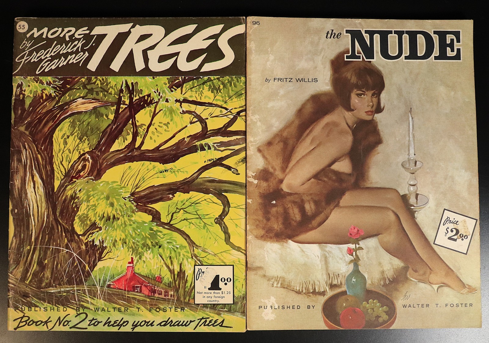 c1950 Walter T. Foster Art Instruction Booklets x 10 Vintage Art Reference Books
