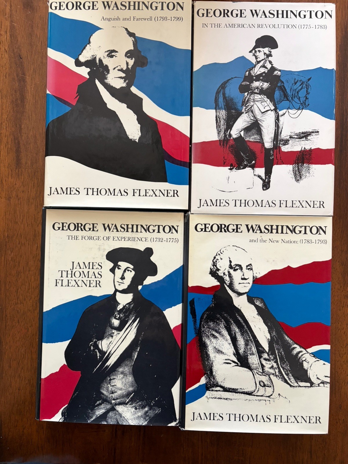 George Washington James Thomas Flexner 4sets HC/DJ 1st Ed 1968