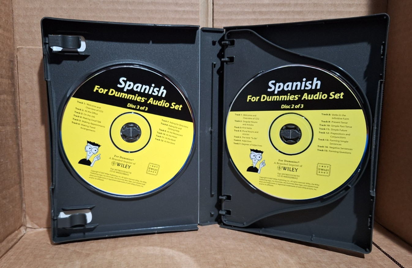Spanish for Dummies – Jessica Langemeier (2007, Compact Disc) – Complete Set