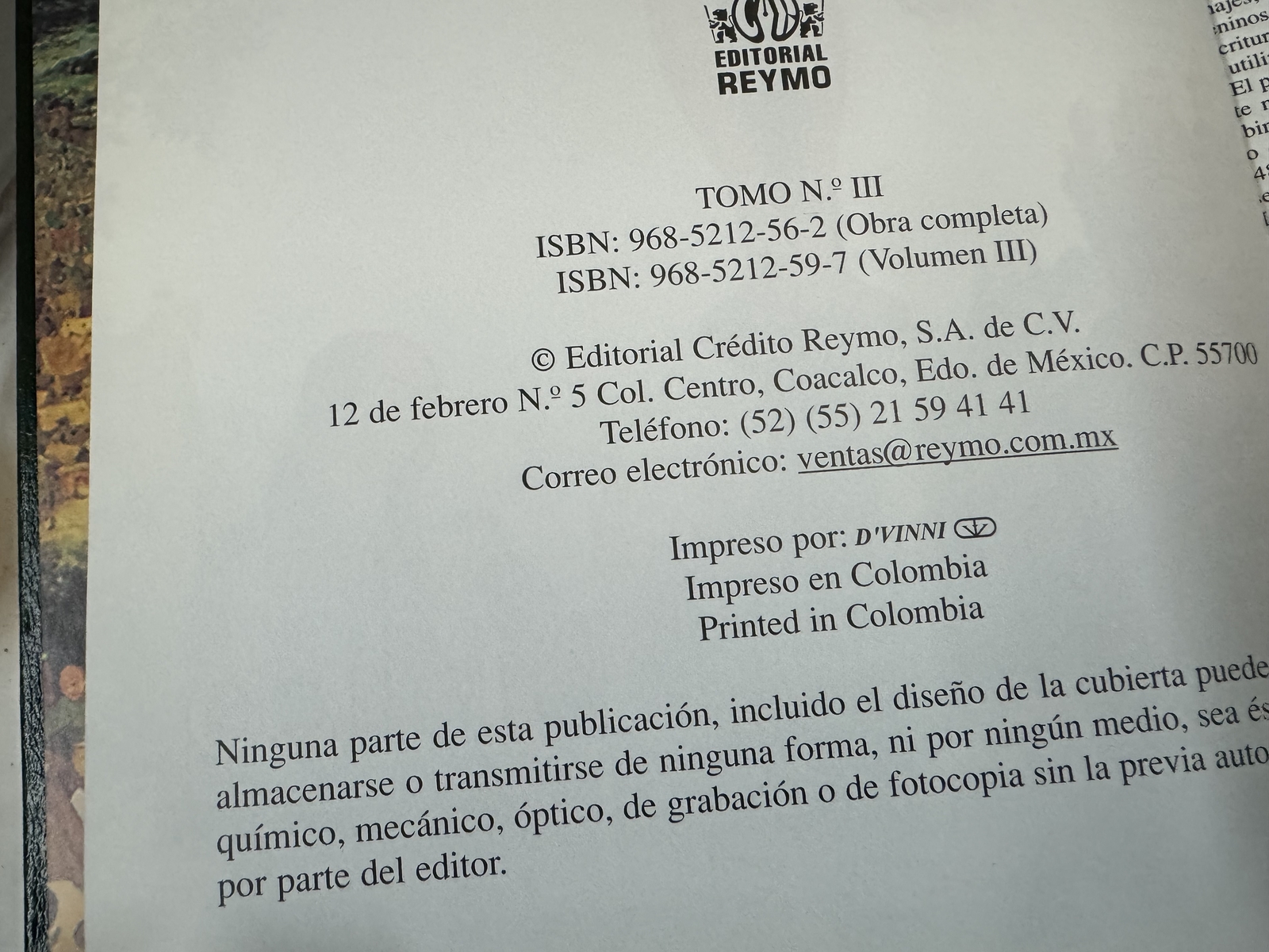 Diccionario Biblico Ilustrado Reymo Tomo 1,2,3 2005 Spanish Edition Hardcover