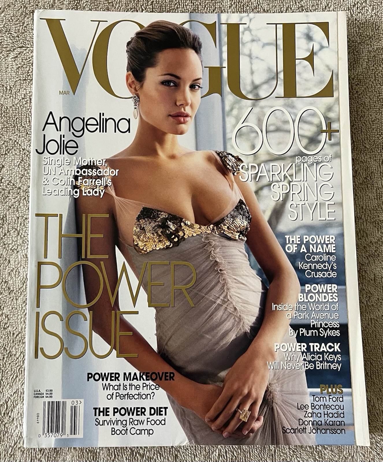 VOGUE Magazine • Angelina Jolie Cover • March 2004 • 606 pages • The Power Issue