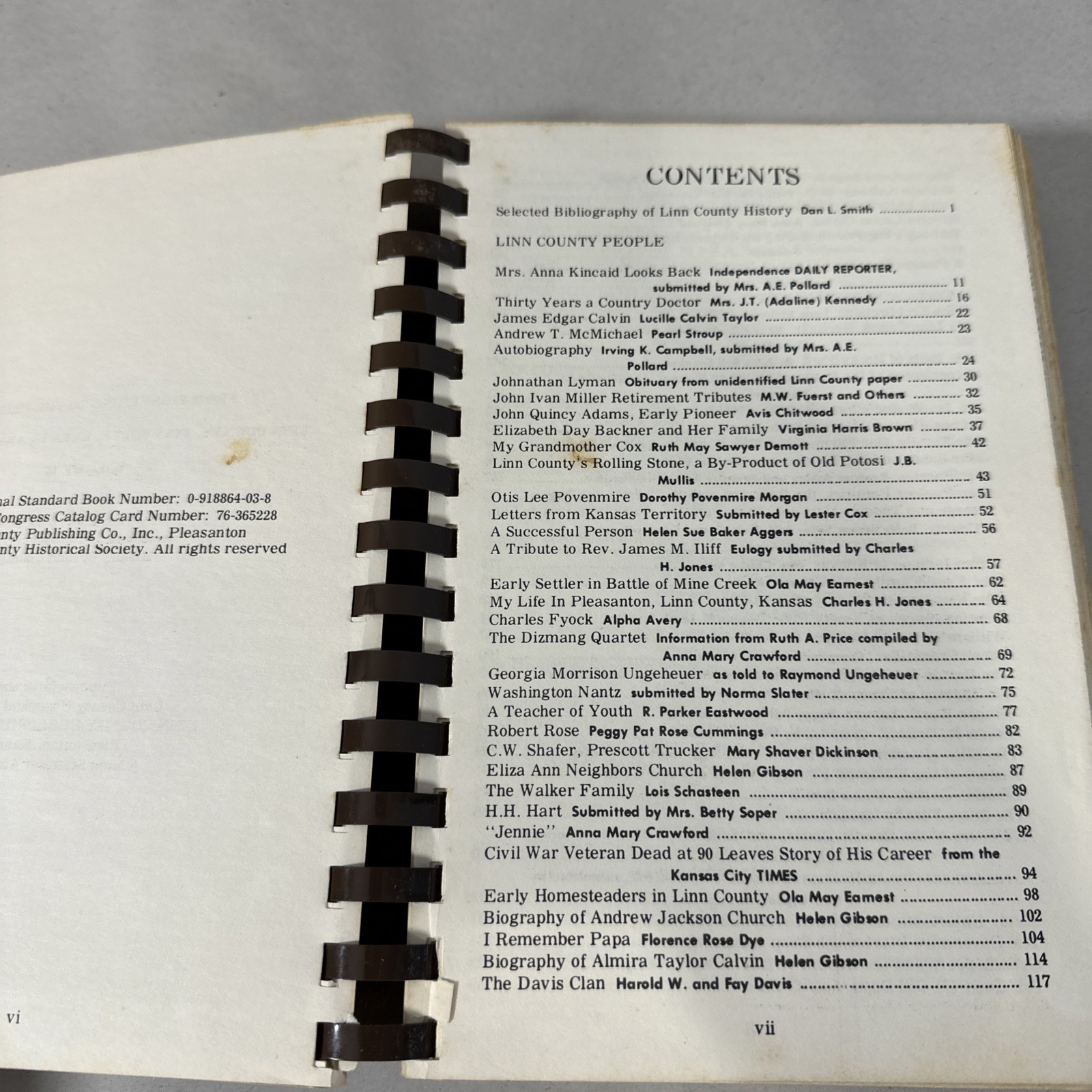 Pioneering to the Present Linn County Kansas History Genealogy Book Vol 2 1978