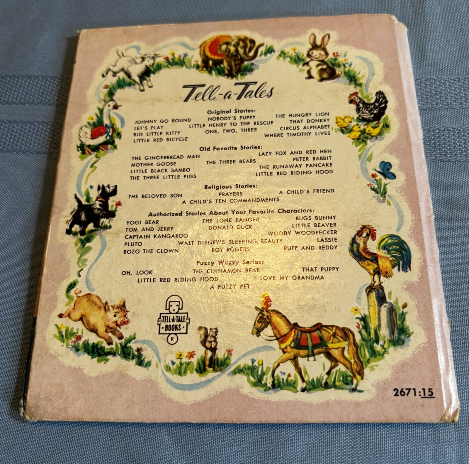 Tell-A-Tale Whitman Fuzzy Wuzzy Books 1951 Tommy & Timmy & 1960 I Love Grandma