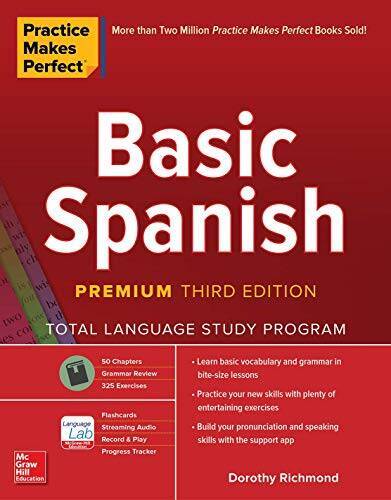 Practice Makes Perfect: Basic Spanish, Premium Third Edition – VERY GOOD