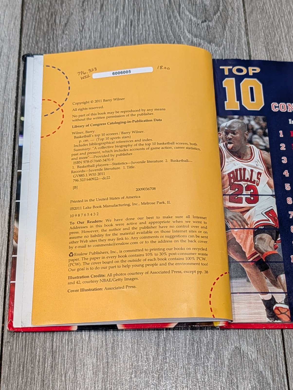 Basketball’s Top 10 Scorers by Barry Wilner (2011, Hardcover)