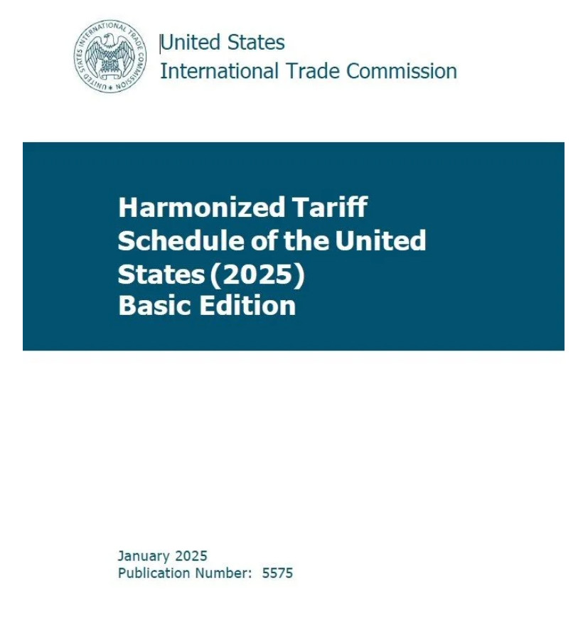Harmonized Tariff Schedule (HTS) Basic Edition, Printed. 2025 or 2026. (2025 Edi