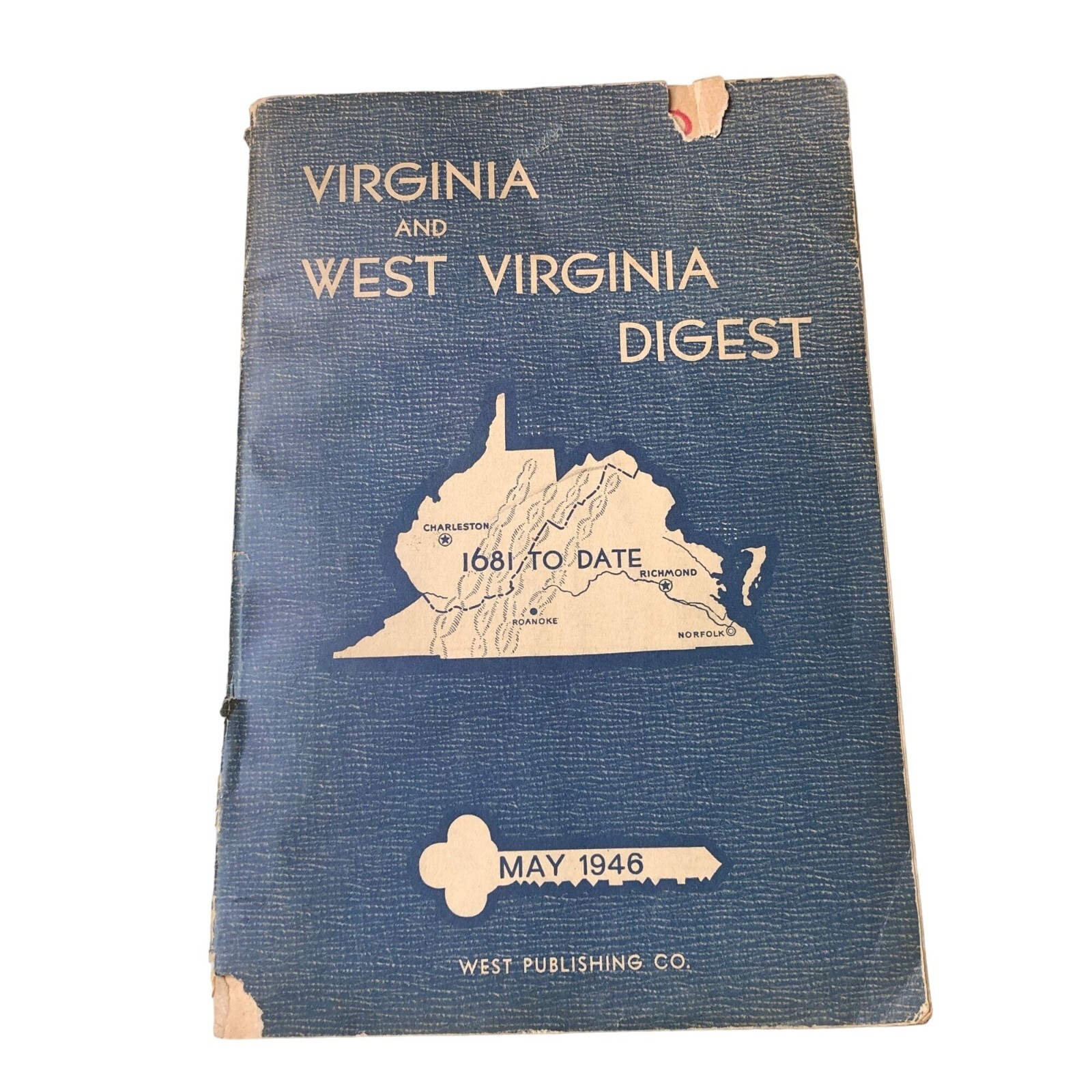 Virginia and West Virginia Digest May 1946 West Publishing Co County Resource Hi