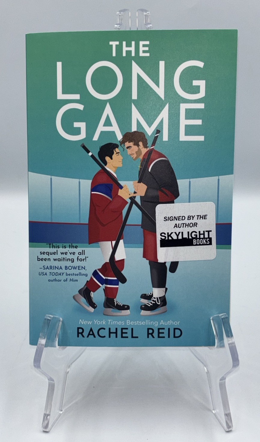 RACHEL REID LONG GAME SIGNED AUTOGRAPHED PAPERBACK BOOK HEATED RIVALRY HBO #1