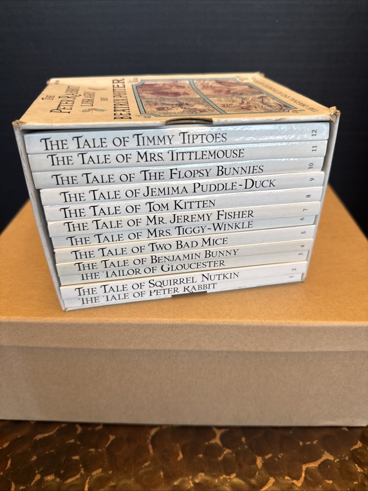 Vintage The Peter Rabbit Library Beatrix Potter Warne 12 Vol HC Box Set 1987 UK