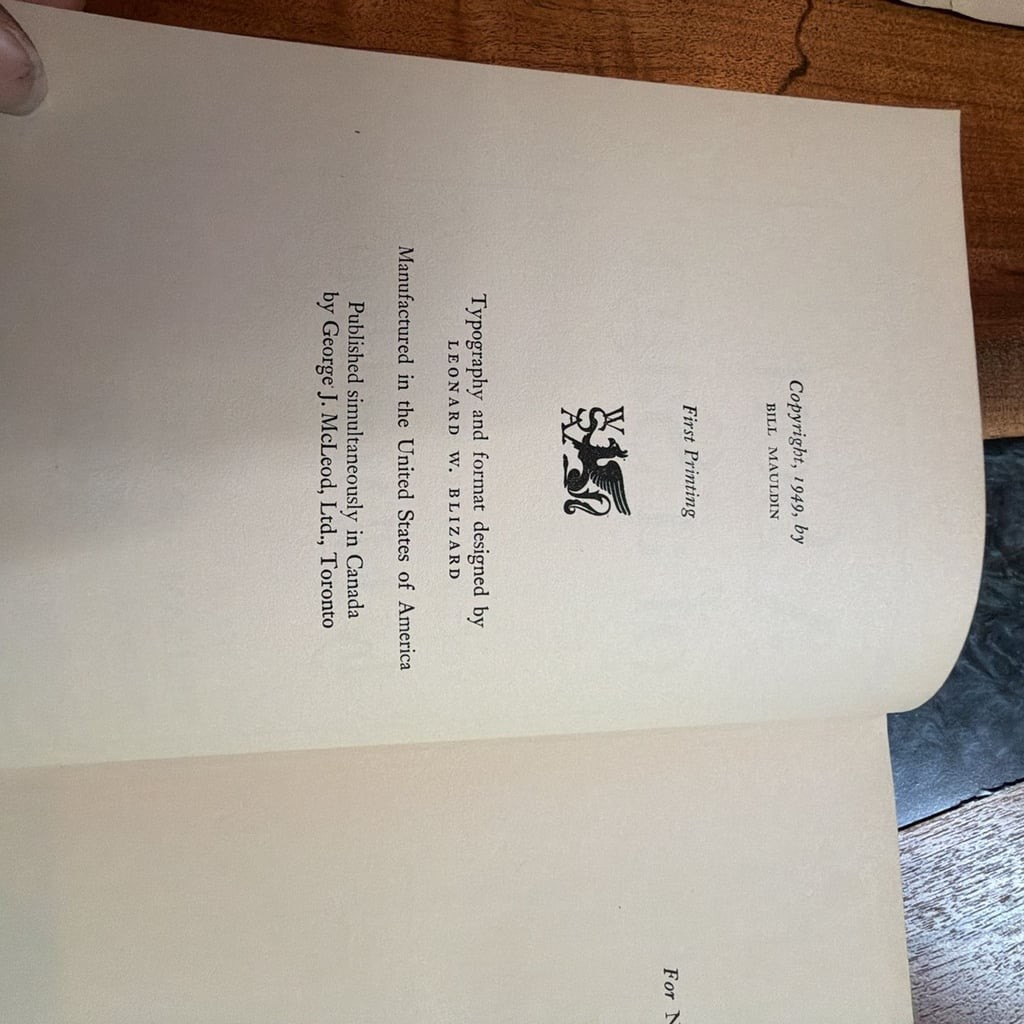 A Sort of a Saga by Bill Mauldin, First Edition First Printing Hardcover