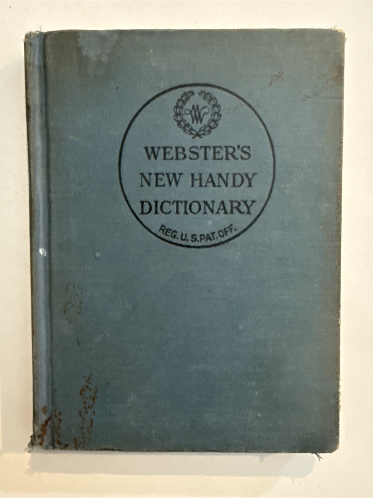Vintage Webster’s New Handy Dictionary Merriam Blue Hardcover c1943 WWII Era