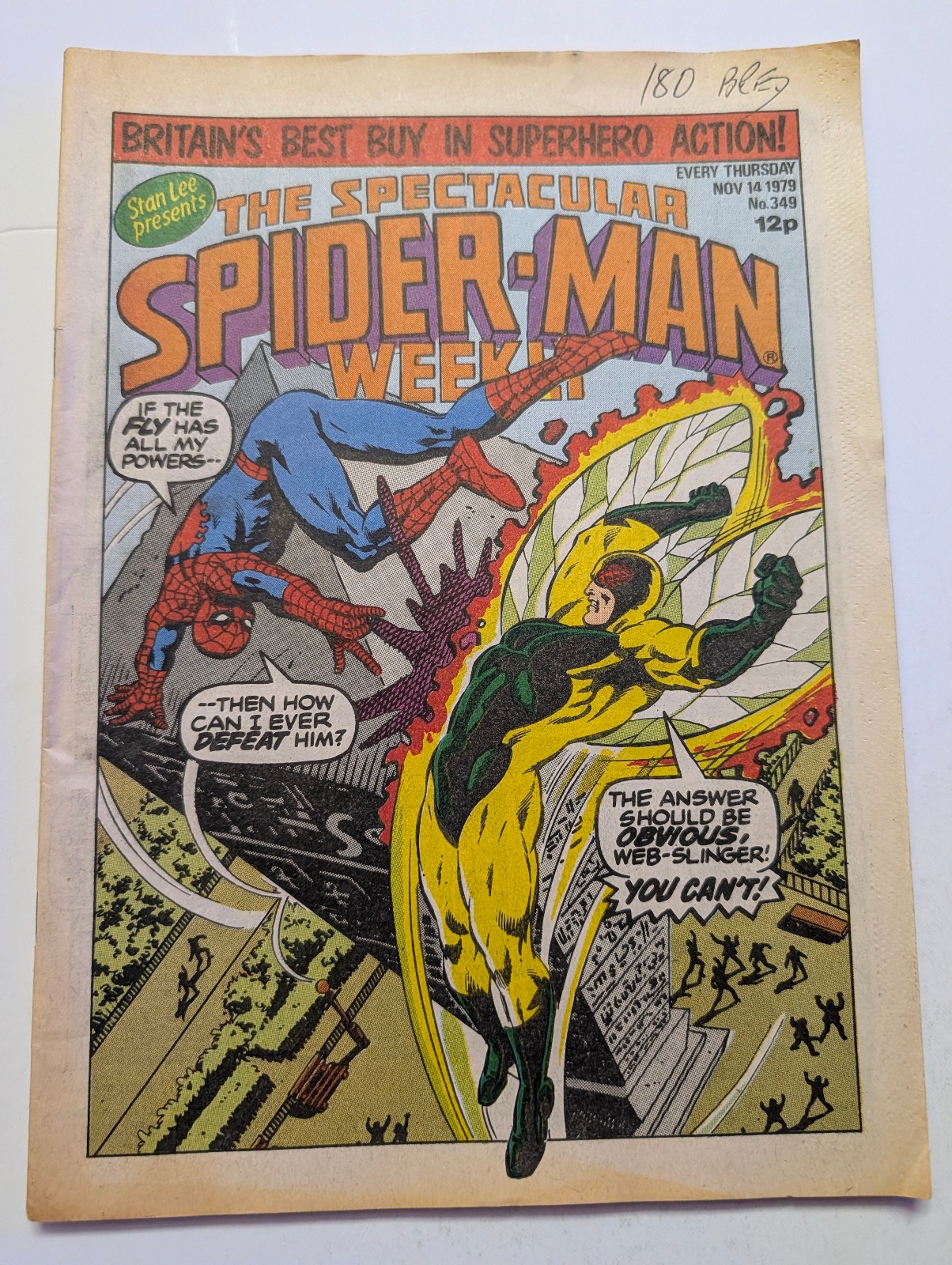 The Spectacular Spider-Man Weekly Comic No 349, November 14th 1979, Marvel UK.