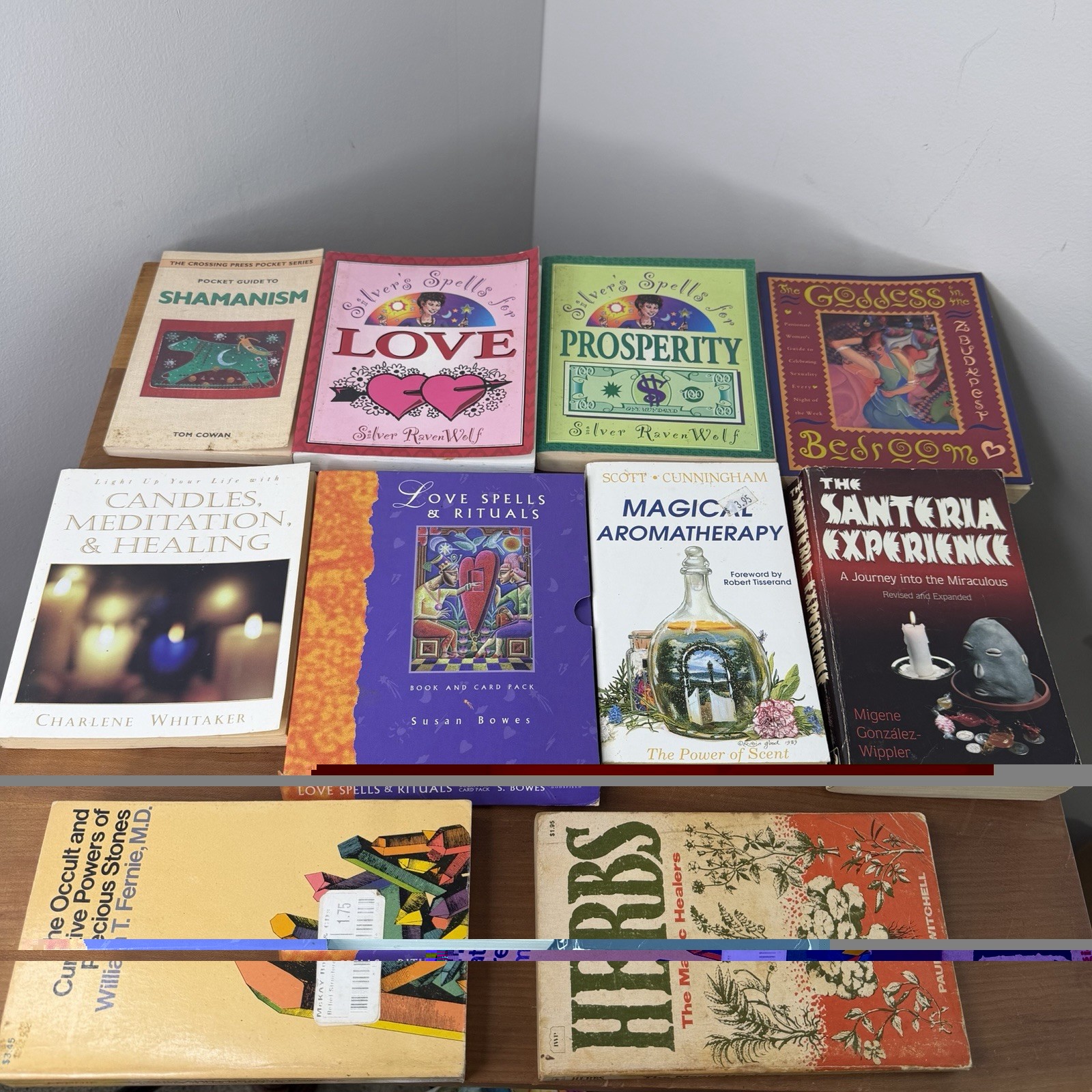 Occult Book Lot Of 50 Wiccan Witch Spell Rune Wizard Magic Voodoo Hard/Paper Mix