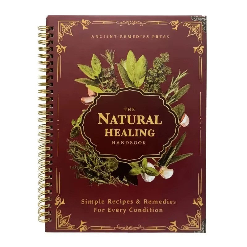 The Natural Healing Handbook, Spiral-Bound Guide For Herbal Remedies And Natural