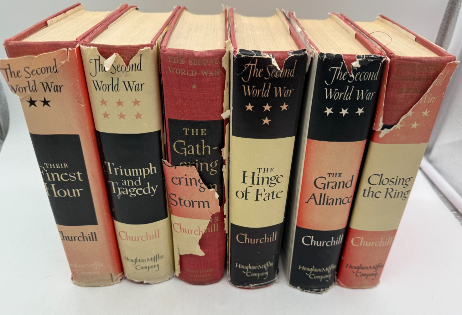 The Second World War (6 VOL SET) by Winston S. Churchill HBDJ BOMC