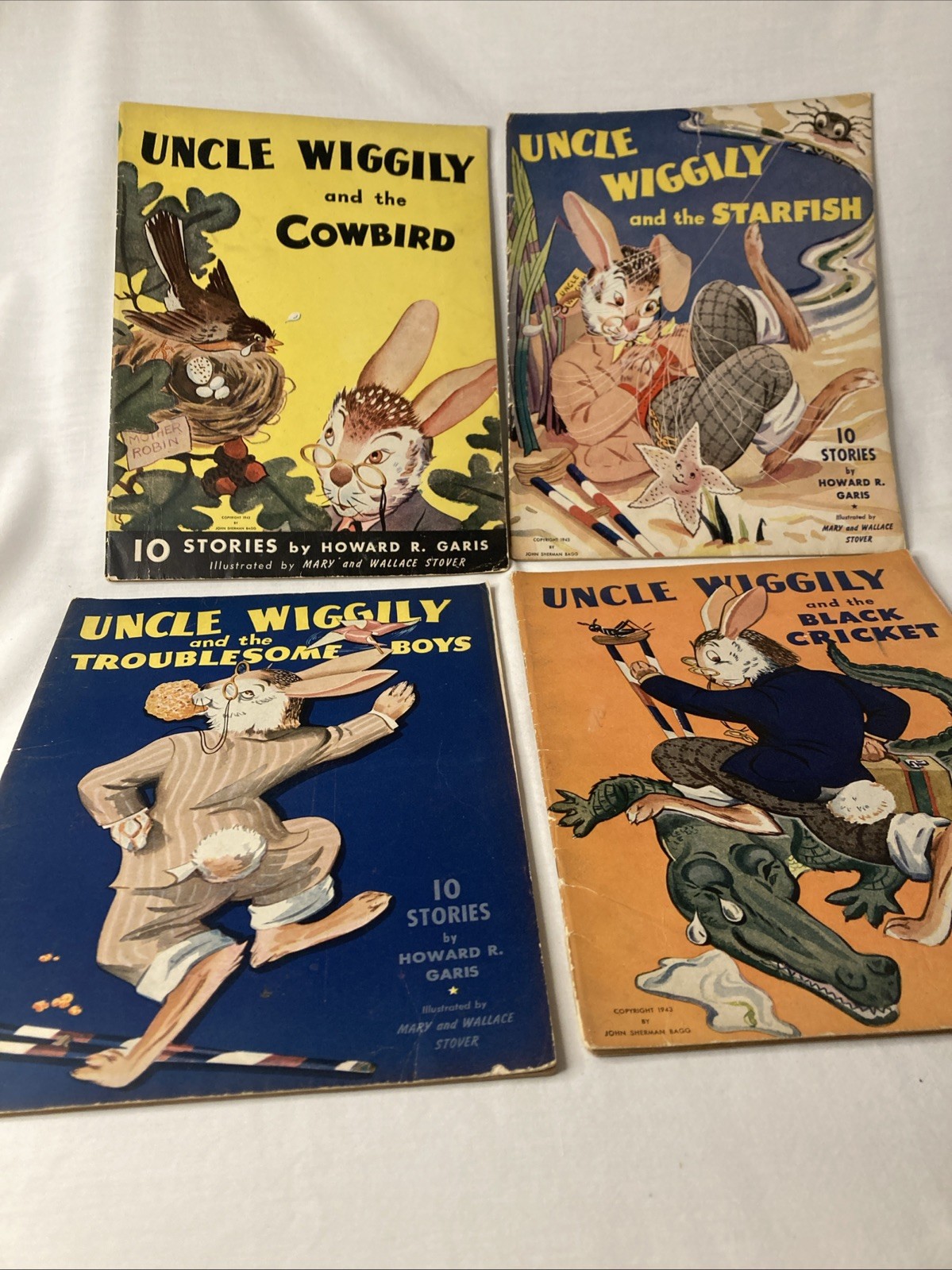 Uncle Wiggily Magazines Lot Of 4- 8.5 x 11 inches 10 Stories 1943