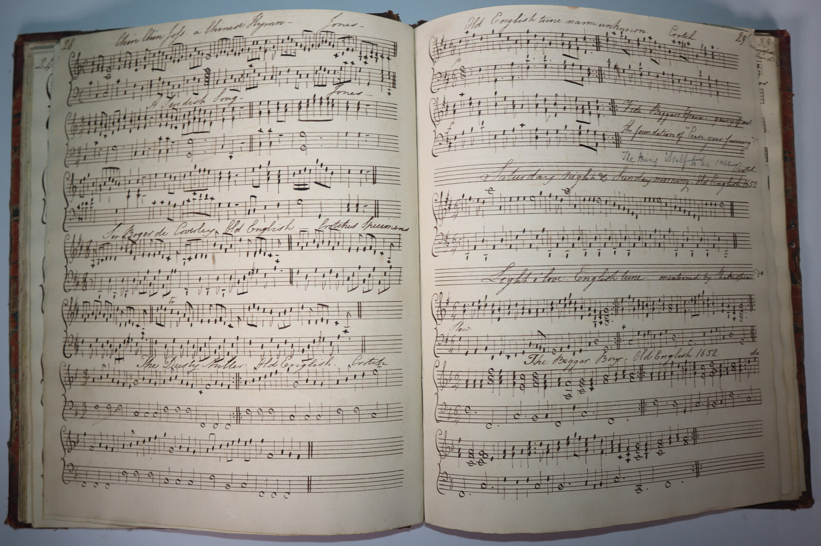 Early 1800s Music Manuscript 54 Pages Hand Written Miss M Burrough Songs