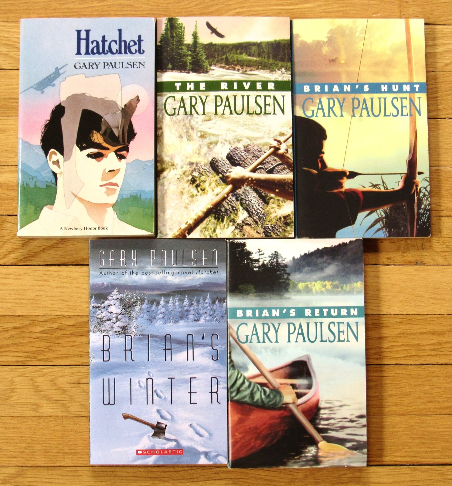 Complete Set 1-5 HATCHET Series Gary Paulsen River Brian’s Hunt Return Winter PB