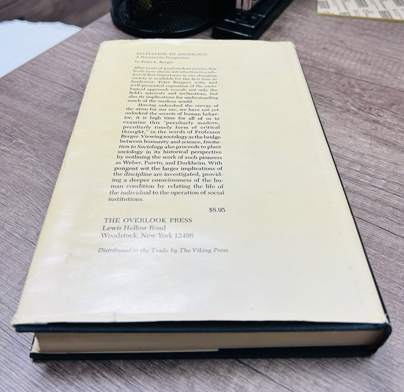 1973 HC ‘The Presentation of Self in Everyday Life’ Erving Goffman 1st Ed