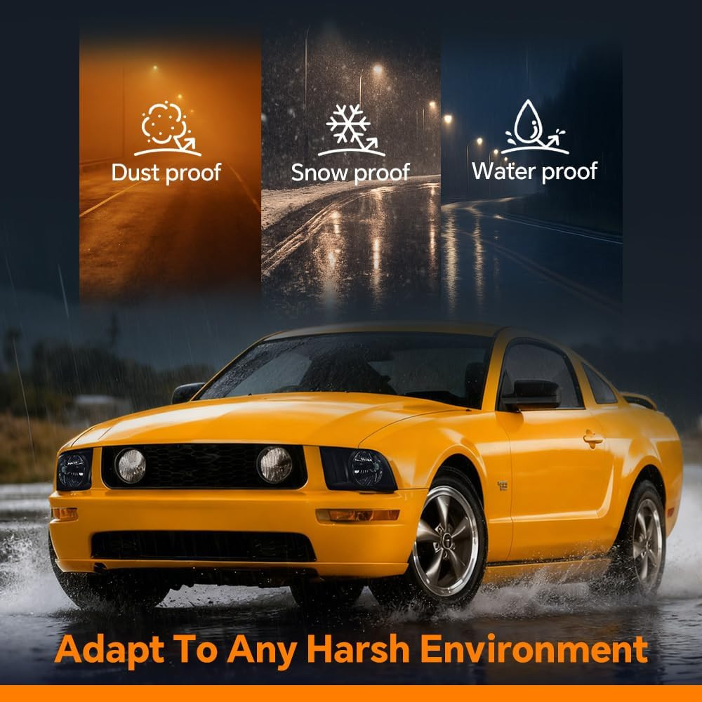 Headlights Assembly, Compatible with Ford Mustang 2005 2006 2007 2008 2009 Bumpe
