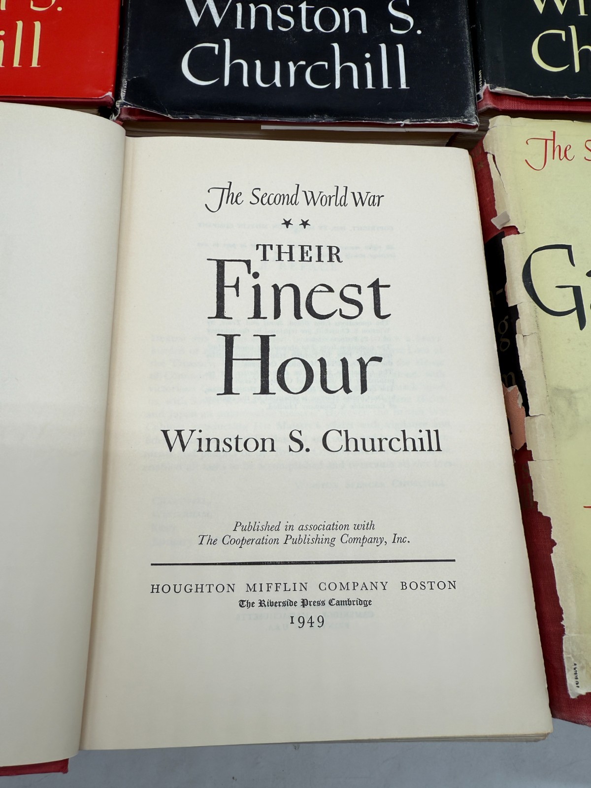 The Second World War (6 VOL SET) by Winston S. Churchill HBDJ BOMC
