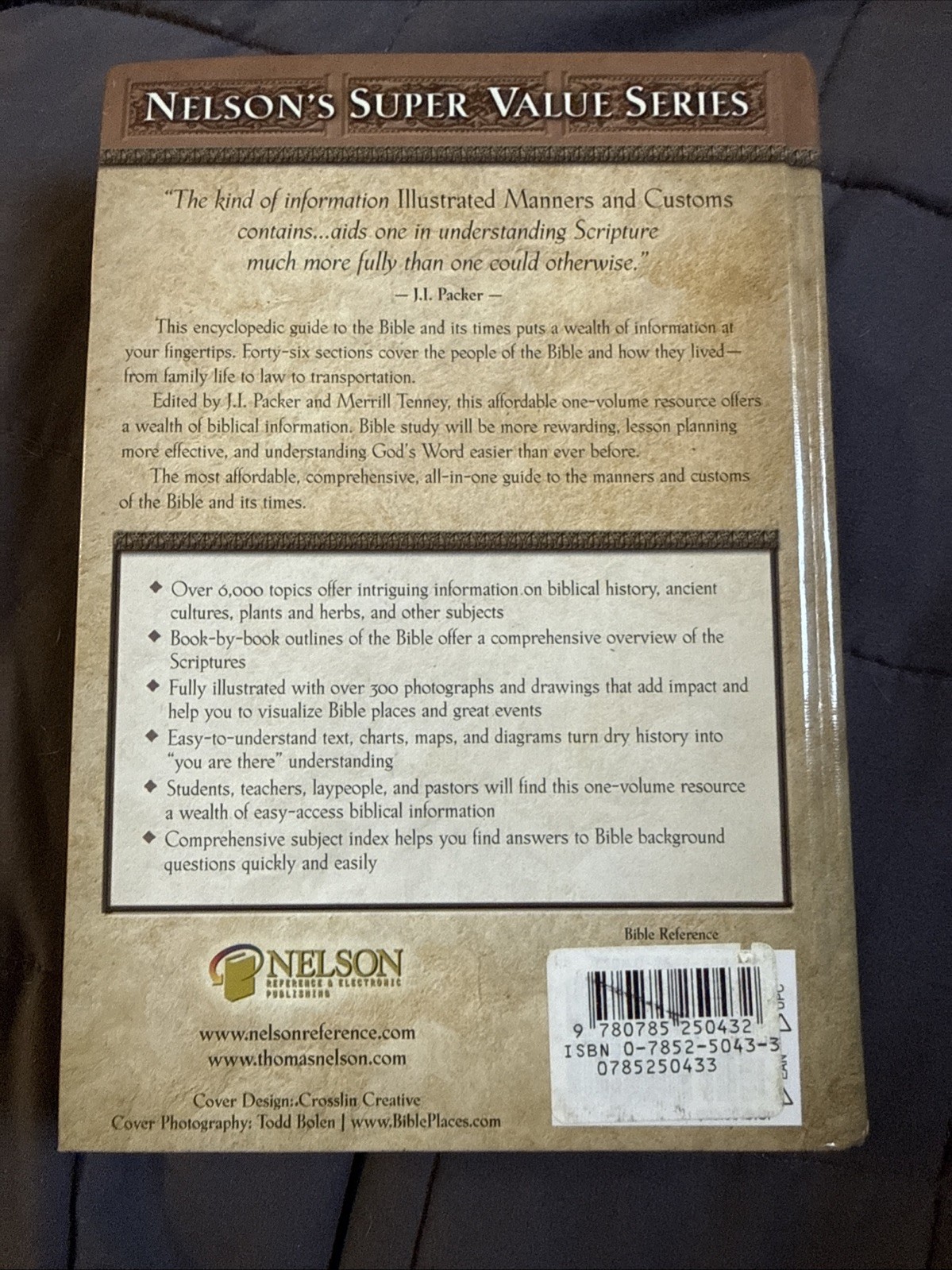MANNERS AND CUSTOMS OF THE BIBLE (SUPER VALUE SERIES) By J. Packer & Merrill C.