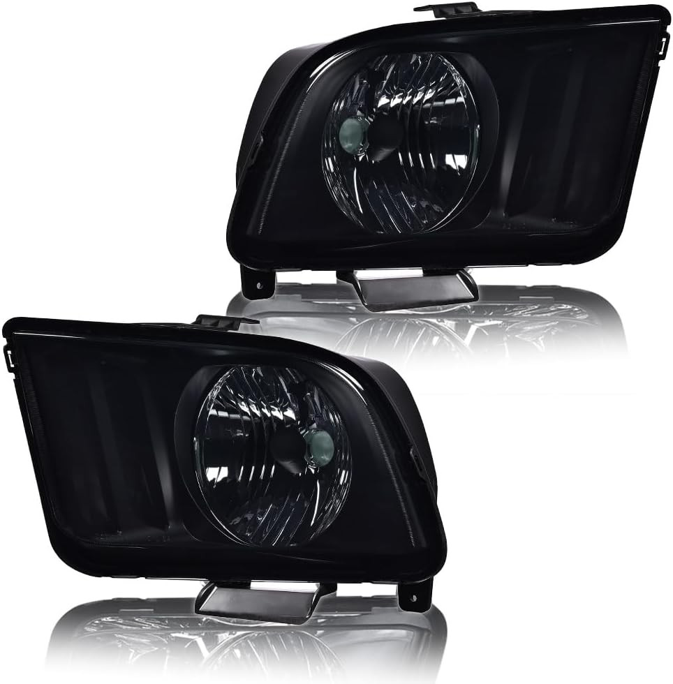 Headlights Assembly, Compatible with Ford Mustang 2005 2006 2007 2008 2009 Bumpe
