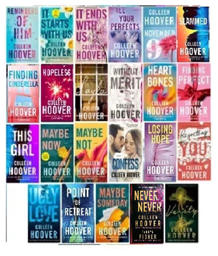 The Complete Collection of Colleen Hoover Top 24 Books Set, Paperback…….