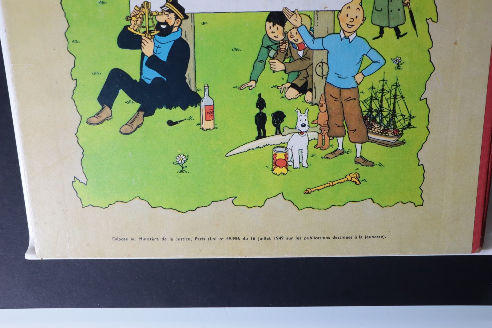 Herge Tintin 1954 First Edition Hardcover by Casterman On Marche Sur La Lune