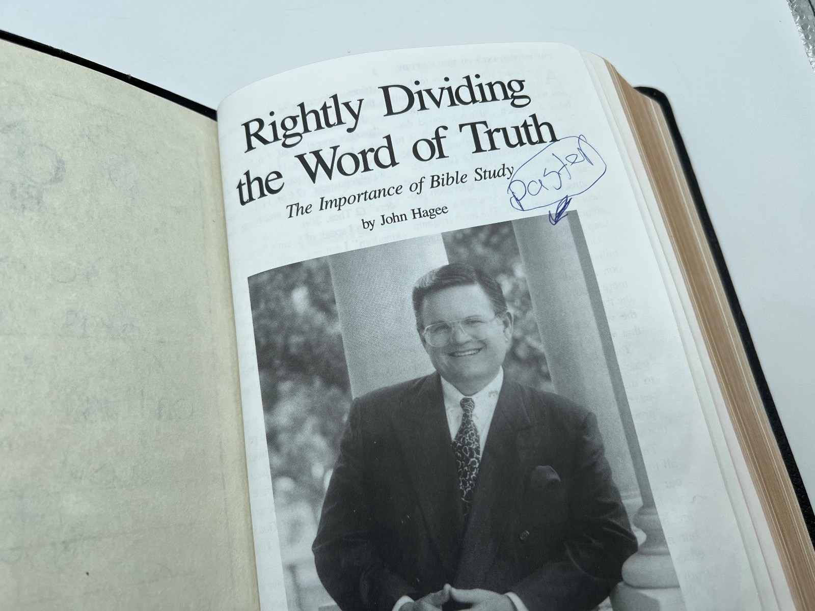 Prophecy Study Bible John Hagee Ministries Bonded Leather NKJV 1997