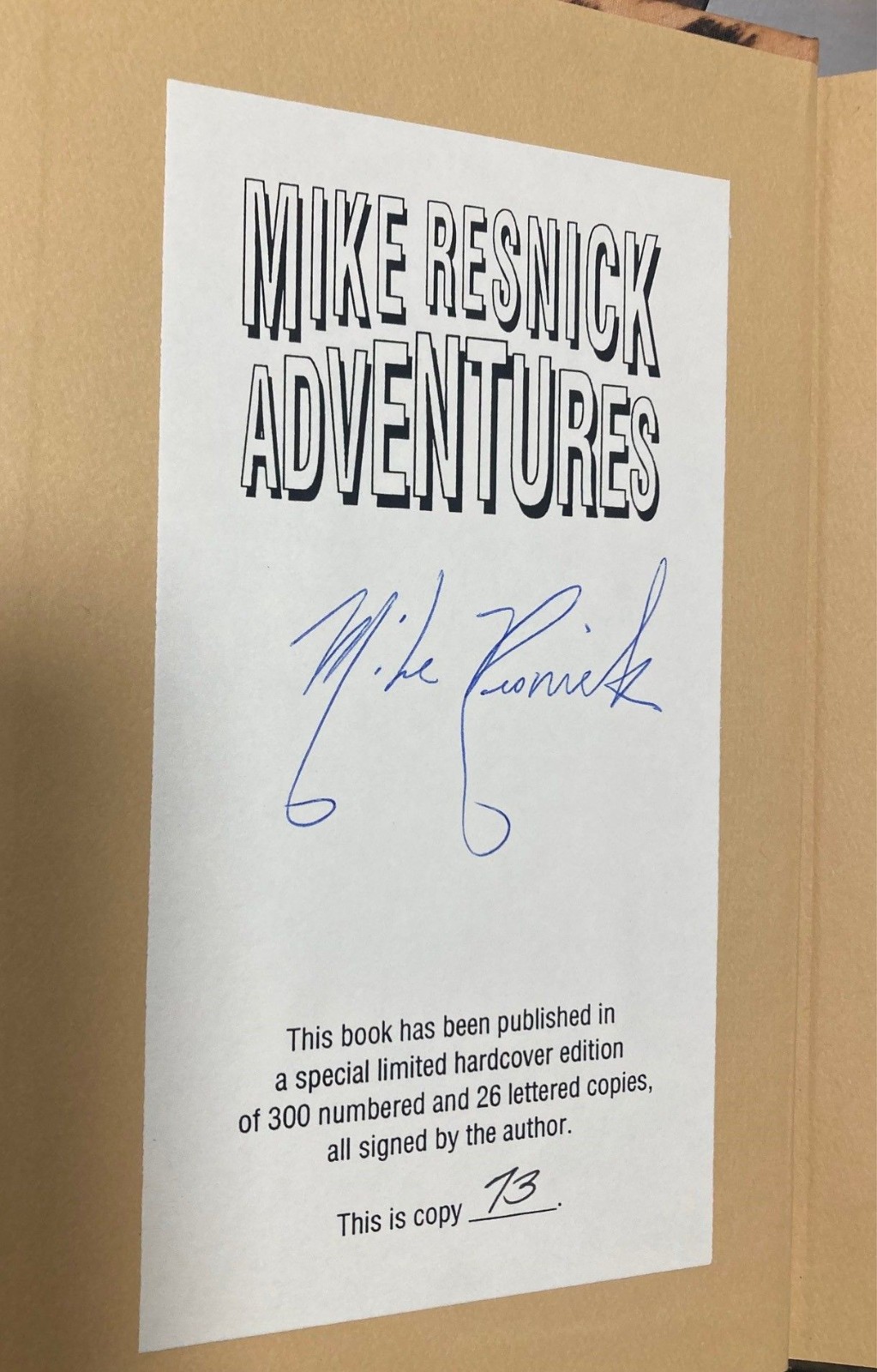Adventures Mike Resnick 1992 Wildside Press Signed, Ltd #73/300 Lucifer Jones