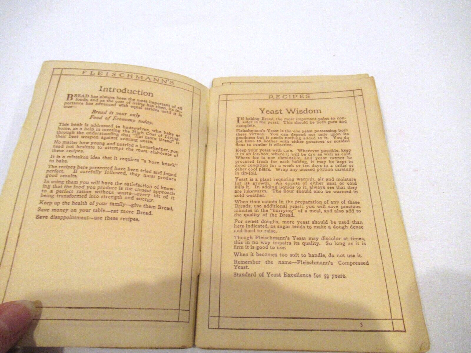 Fleischmann’s Recipes, c. 1920, 47 pages