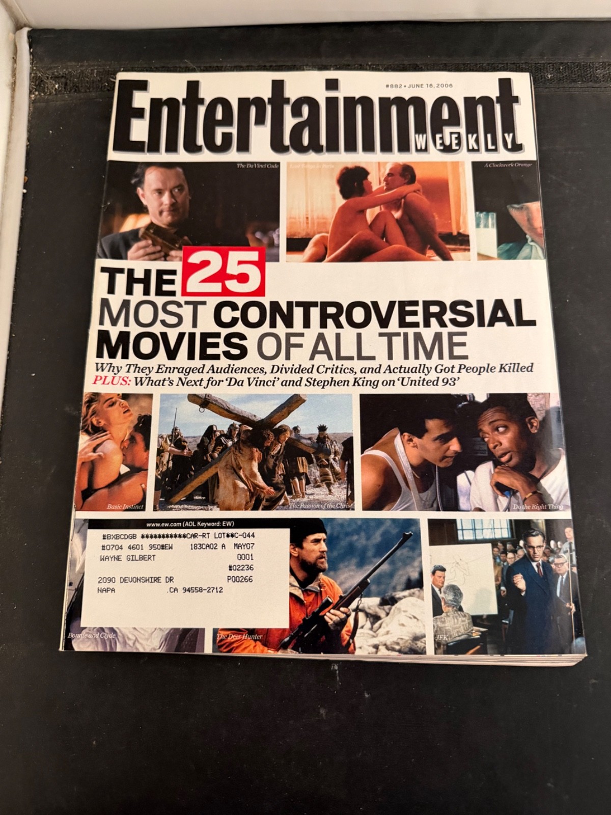 June 2006 Entertainment Weekly 25 Most Controversial Movies Of All Time #882
