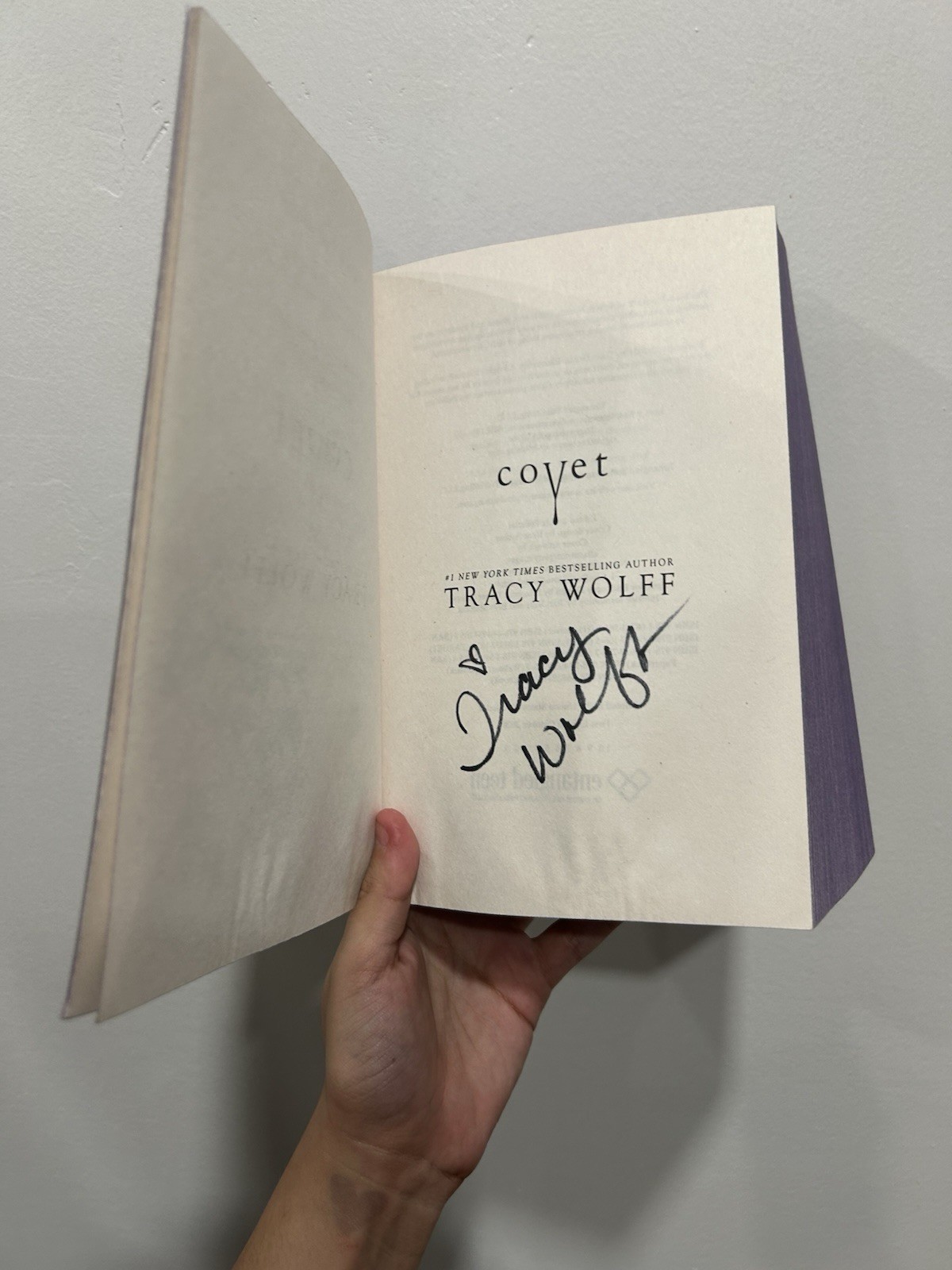 Covet Exclusive B&N Edition by Tracy Wolff SIGNED (purple Edges)