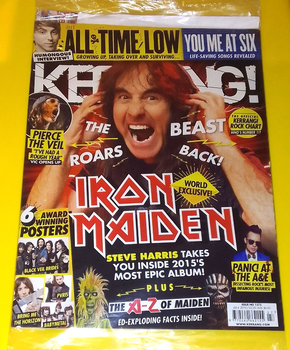 Kerrang! 1575 July 4 2015 – Iron Maiden, All Time Low, You Me At Six New Sealed