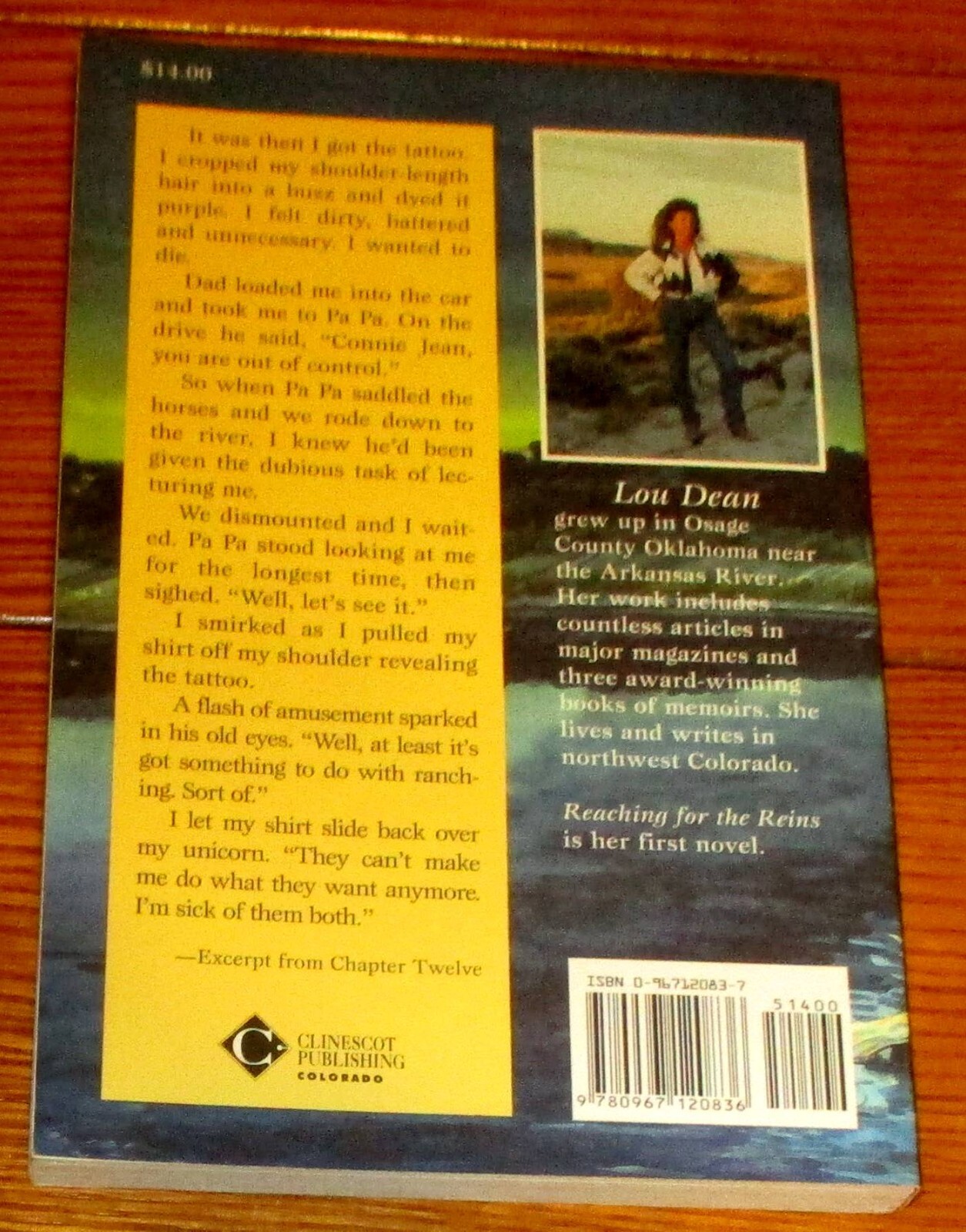 2000 Reaching For The Reins by Lou Dean SIGNED Softcover Book 167 Pages