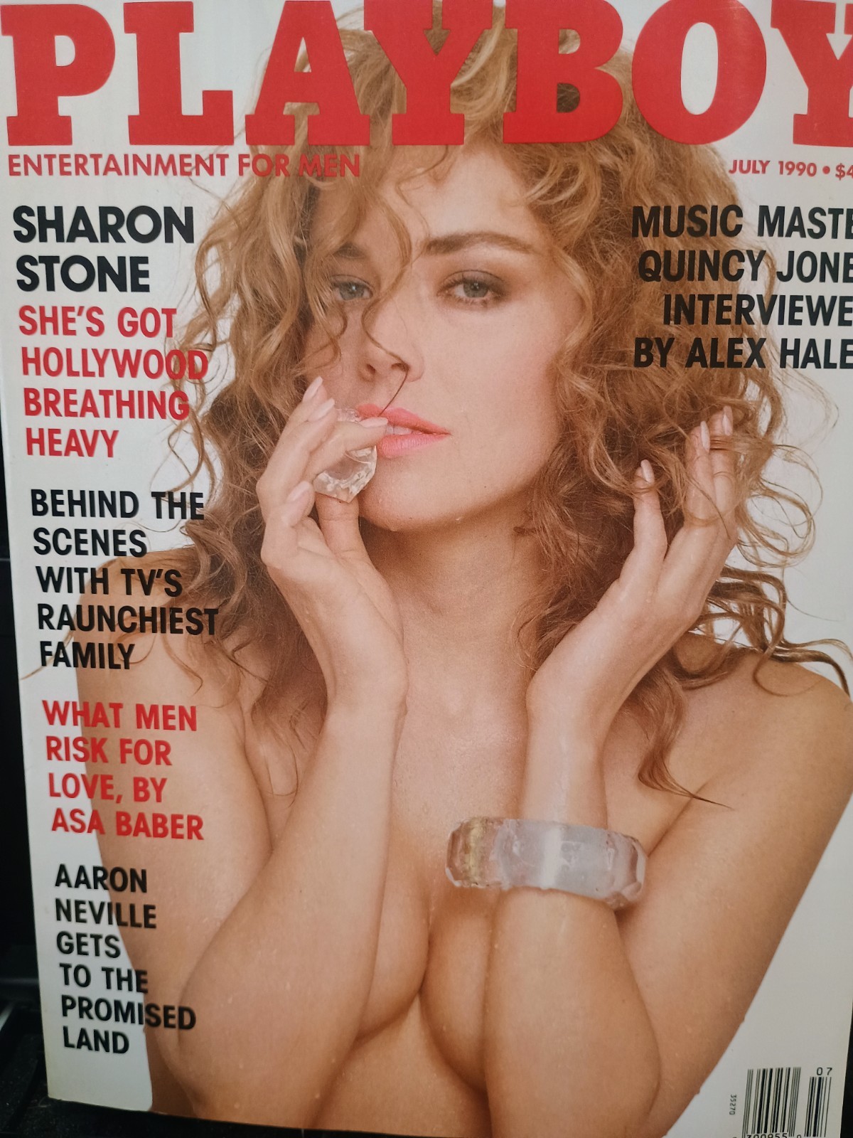 PLAYBOY MAGAZINE July 1990 with SHARON STONE / JACQUELINE SHEEN + Rhonda Scott