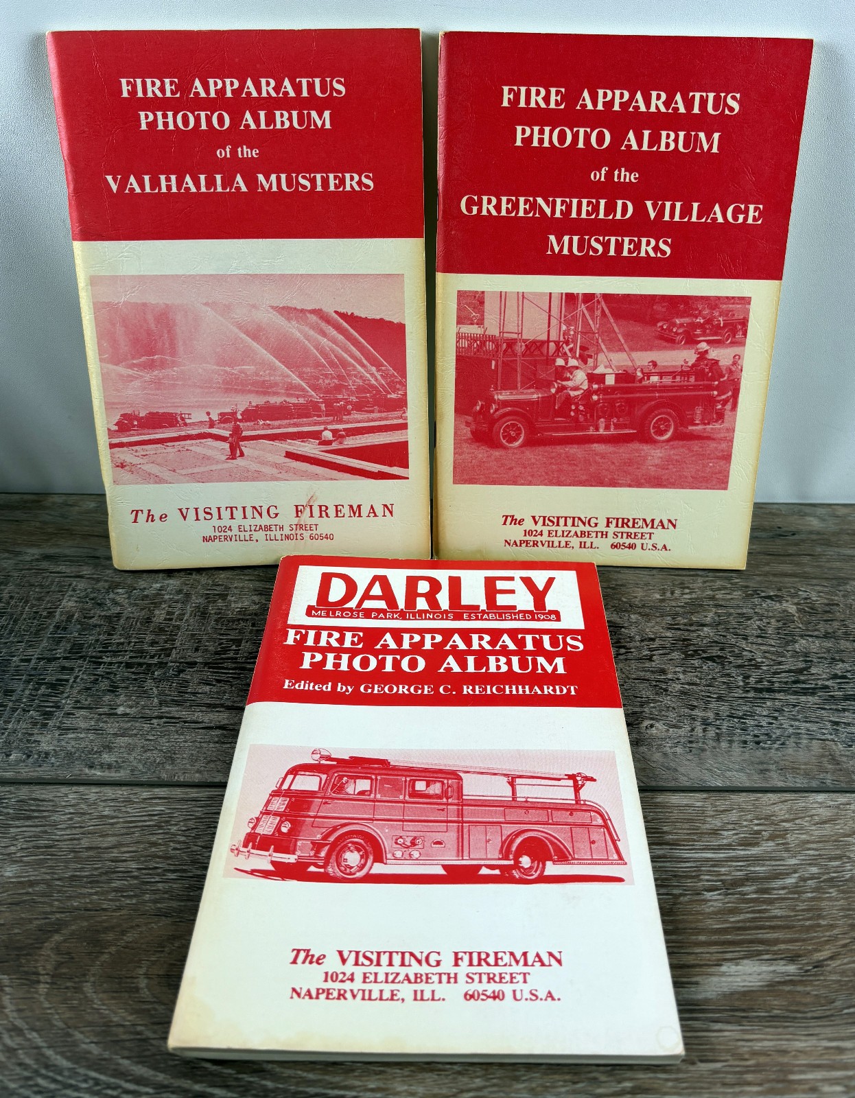 (3) Fire Apparatus Photo Album Valhalla Greenfield Village Musters & Darley