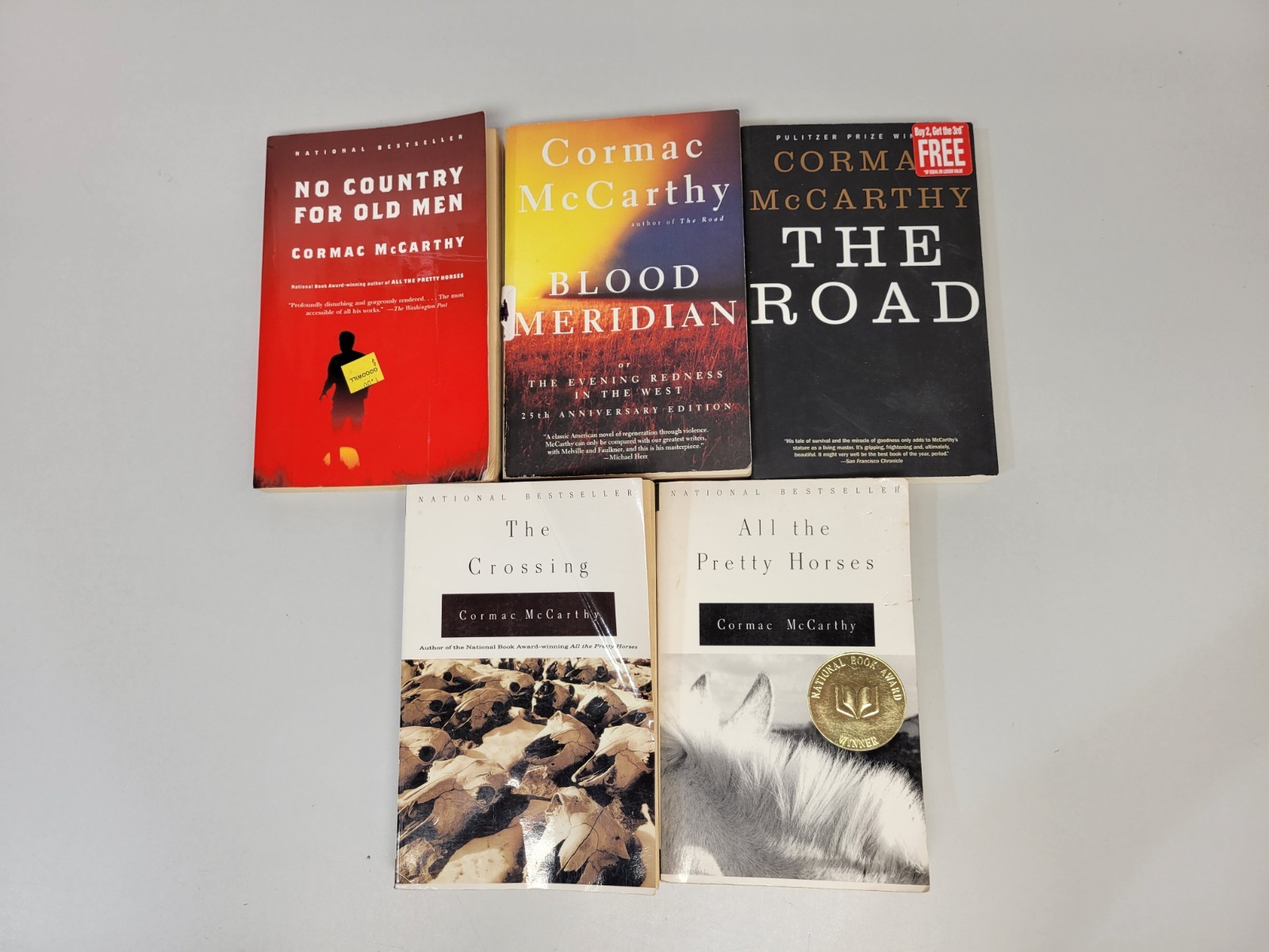 Lot of 5 Cormac McCarthy Paperback Books