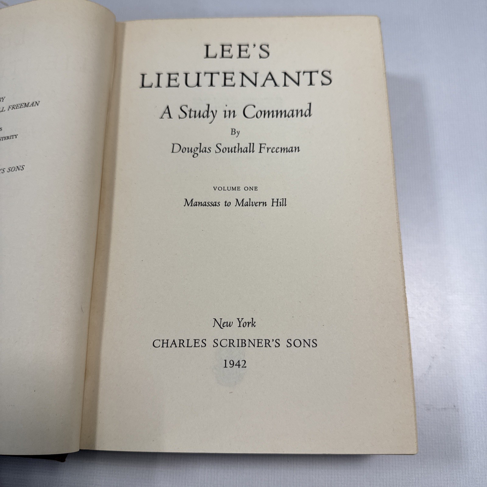 Lee’s Lieutenants by Douglas Southall Freeman 3 Vol, 1st Print, 1942-44 Signed